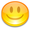 button, face, good, happy, smile, yellow icon
