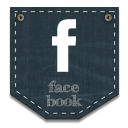 facebook, jeans, pocket icon