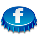 beer cap, facebook icon