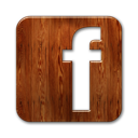 facebook, wood icon