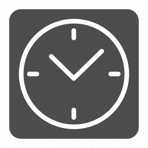 Clock, modern, square, time, watch icon - Download on Iconfinder