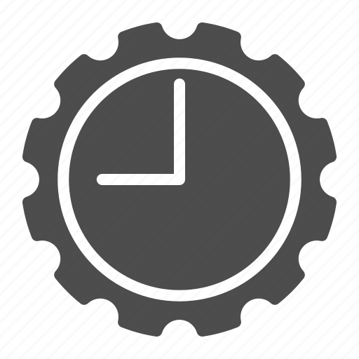 Clock, engineering, gear, watch icon - Download on Iconfinder