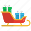 christmas sleigh, transport, christmas, gift, sledge, xmas, presents 