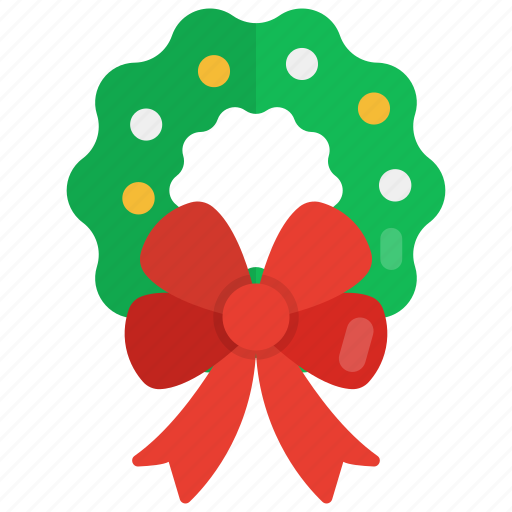 Wreath bow, bowknot, christmas, decoration, adornment, ornament, ribbon icon - Download on Iconfinder