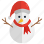 snow men, snowball, scarf, hat, winter, christmas, decoration 