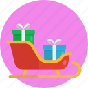 christmas sleigh, transport, christmas, gift, sledge, xmas, presents 