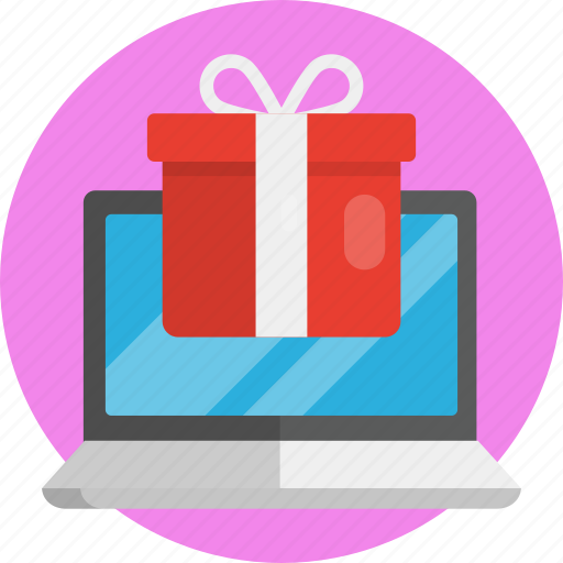 Online gift, wish, ecommerce, present, surprise, internet, laptop icon - Download on Iconfinder