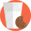 cookie and milk, food, meal, healthy, biscuit, glass, chocolate 