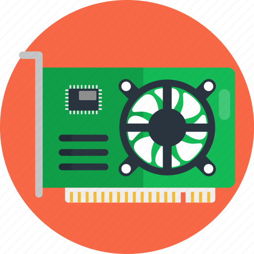 Vga card, video graphic card, hardware, multimedia, expansion card, graphics board, video adapter icon - Download on Iconfinder