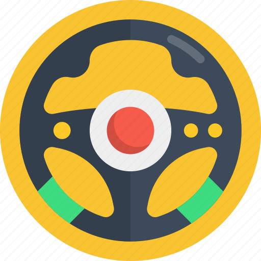 Gaming steering wheel, controller, gamepad, gearbox, pedal, joystick, hardware icon - Download on Iconfinder