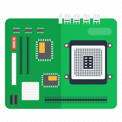 Motherboard, chipset, electronics, hardware, technology, mainboard, processor icon - Download on Iconfinder