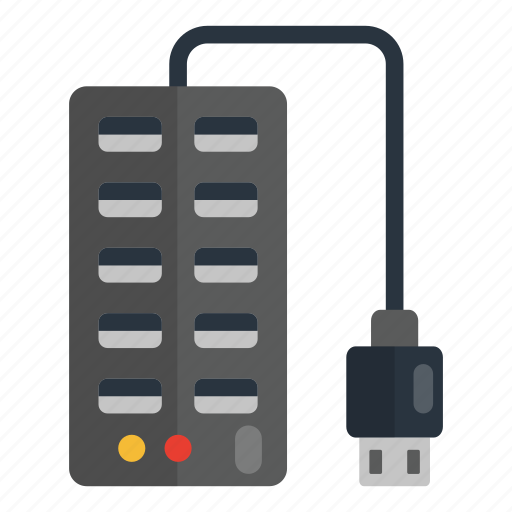 Usb hub, flash, storage, connector, plug, port, memory icon - Download on Iconfinder