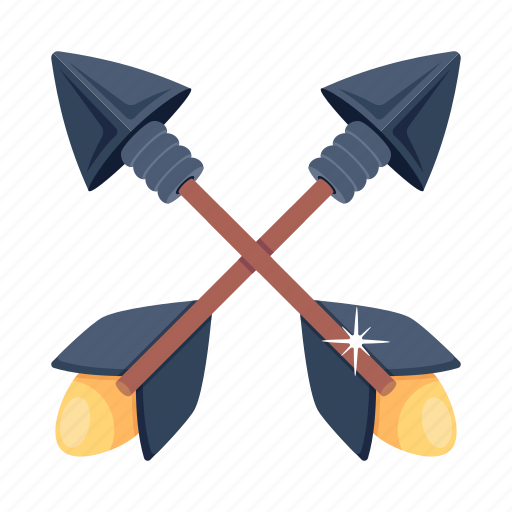 Crossed arrows, medieval arrows, archery, arrows, weapons icon - Download on Iconfinder