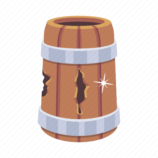 Cask, drum, broken barrel, wooden barrel, wooden drum icon - Download on Iconfinder