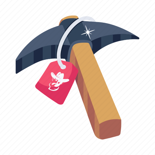 Pickaxe, mattock, cowboy pickaxe, digging tool, weapon icon - Download on Iconfinder