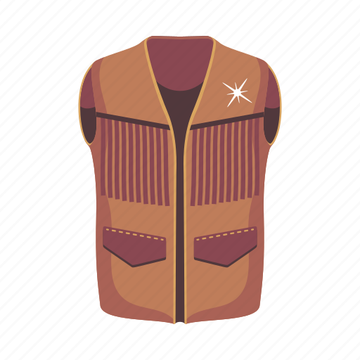 Cowboy cloth, cowboy vest, cowboy costume, apparel, outfit icon - Download on Iconfinder