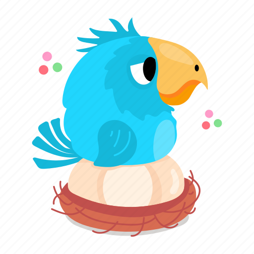 Cute bird, pet, ave, bird, creature sticker - Download on Iconfinder