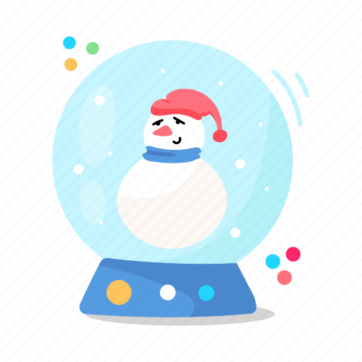 Crystal globe, snow ball, snow globe, christmas globe, snowman globe sticker - Download on Iconfinder