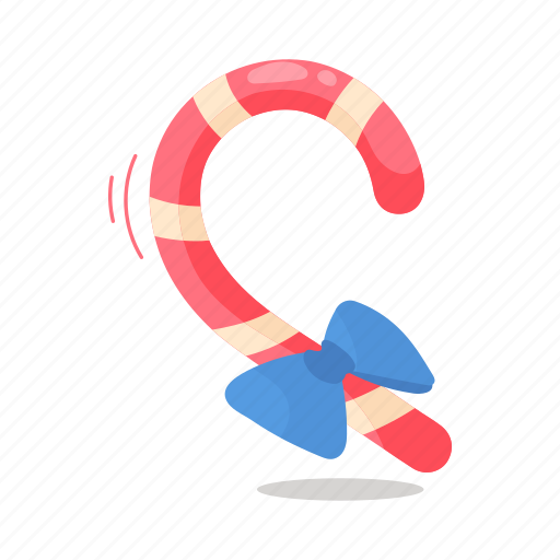 Candy stick, candy cane, sweetmeat, christmas candy, peppermint stick sticker - Download on Iconfinder