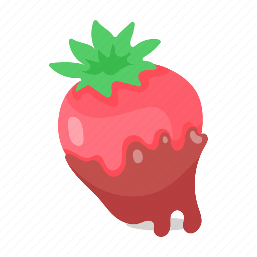 Dipped strawberry, chocolate strawberry, fruit, food, strawberry dessert sticker - Download on Iconfinder