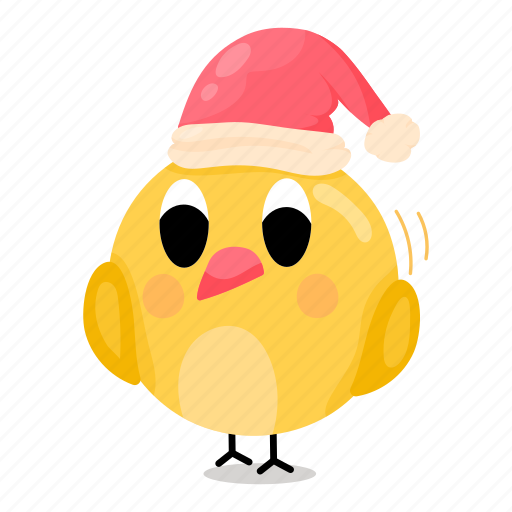 Christmas bird, xmas bird, chick, creature, bird sticker - Download on Iconfinder