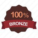 bronze, guarantee, label, percent