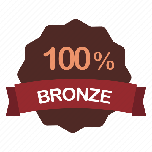 Bronze, guarantee, label, percent icon - Download on Iconfinder