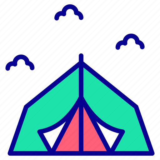 Camp, camping, tent, travel, adventure, outdoor, fire icon - Download on Iconfinder