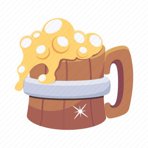 Wooden mug, beer mug, pirate mug, drink, alcohol icon - Download on Iconfinder