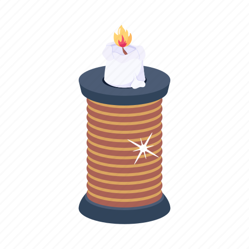 Candle, candlelight, candlestick, wax light, burning candle icon - Download on Iconfinder