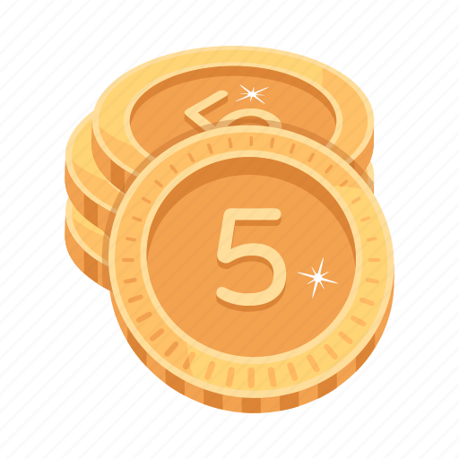 Gold coins, coins, money, cash, currency icon - Download on Iconfinder