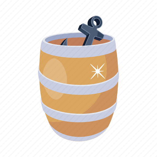 Drum, cask, pirate barrel, wooden barrel, wooden drum icon - Download on Iconfinder