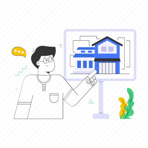 House sale, home sale, property sale, property website, online property illustration - Download on Iconfinder