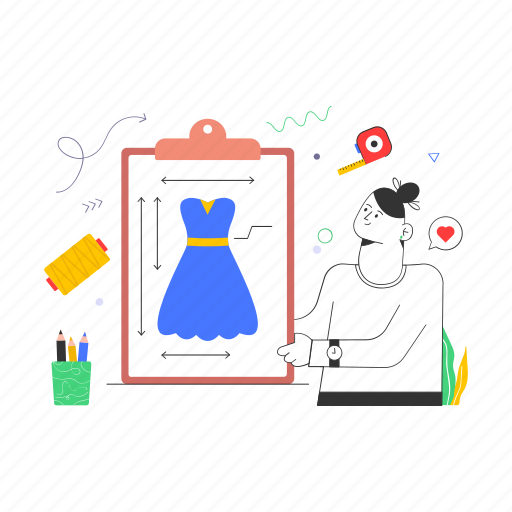 Dress designer, fashion designer, cloth designer, dressmaker, fashion stylist illustration - Download on Iconfinder