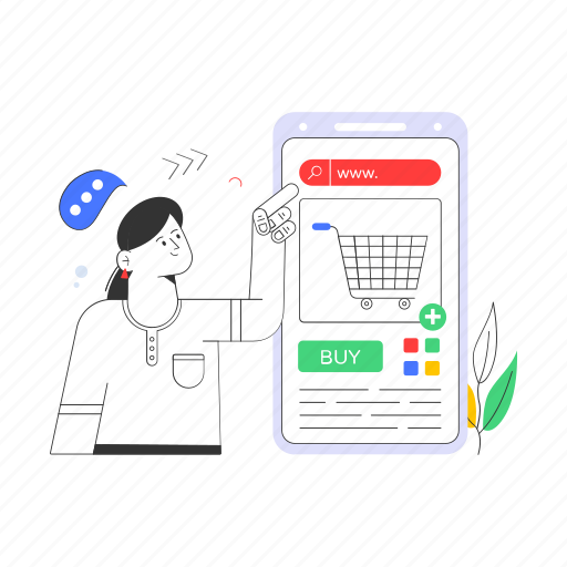 Cloth shopping, online shopping, shopping app, online buy, online purchase illustration - Download on Iconfinder