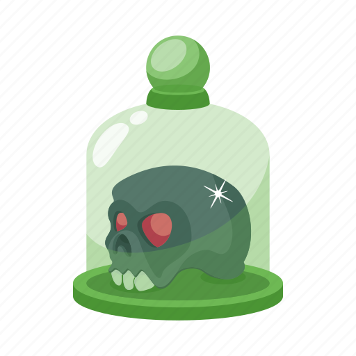 Glass dome, halloween cloche, cranium, bell cloche, glass cloche icon - Download on Iconfinder