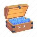 treasure chest, treasure box, treasure, chest bag, chest box