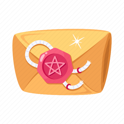 Magic letter, magic envelope, invitation letter, invitation card, magic mail icon - Download on Iconfinder
