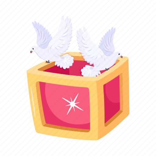 Pigeon box, pigeon magic, pigeons, magic box, magic trick icon - Download on Iconfinder