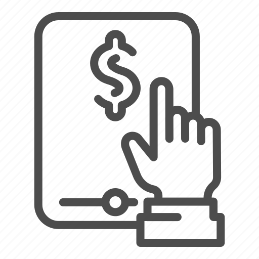 Financial, hand, money, tablet, finance, investment, dollar icon - Download on Iconfinder
