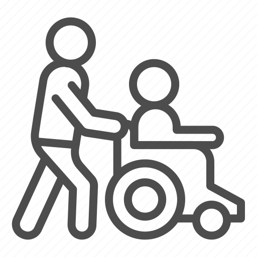Wheelchair, care, disability, help, disabled, person, handicap icon - Download on Iconfinder