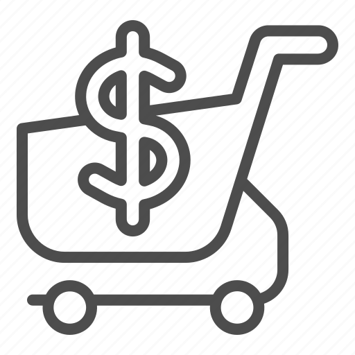 Cart, dollar, retail, money, store, basket, trolley icon - Download on Iconfinder