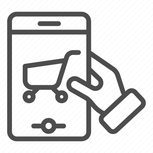 Phone, buy, cart, purchase, sale, smartphone, hand icon - Download on Iconfinder