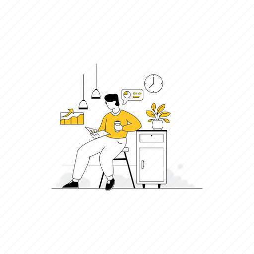 Reading, about, financial, reports illustration - Download on Iconfinder