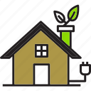eco, green, house, plant, building