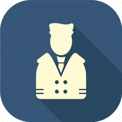 Sailor, captain, long shadow, man icon - Download on Iconfinder