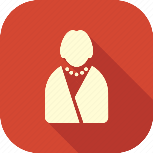 Long shadow, woman with pearls, businesswoman, woman, lady icon - Download on Iconfinder