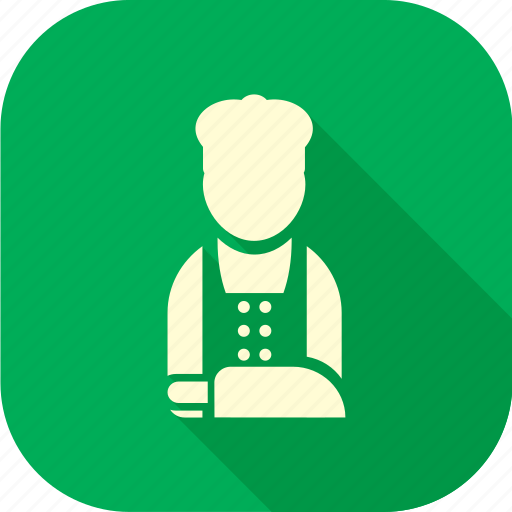 Long shadow, cook, butcher, man icon - Download on Iconfinder