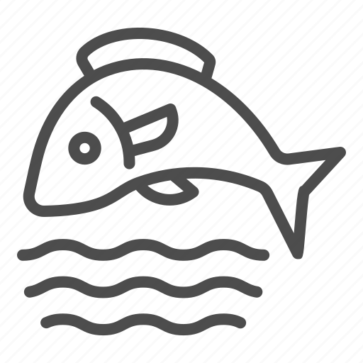 Fish, ocean, sea, water, aquatic, fishing, wave icon - Download on Iconfinder