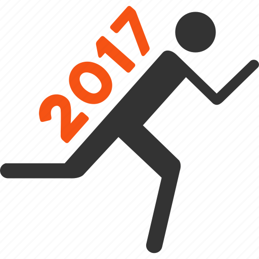 2017 year, courier, delivery, runner, running man, shipping, transportation icon - Download on Iconfinder